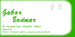 gabor bodnar business card