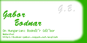 gabor bodnar business card
